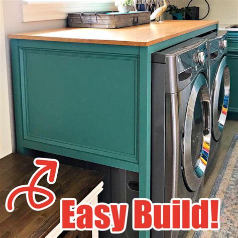 Easy Diy Laundry Table Over Washer And Dryer Build Steps And Video