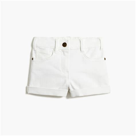 Factory: Girls' White Denim Short For Girls