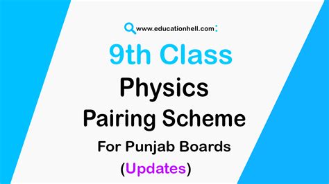 Physics Th Class Pairing Scheme For Punjab Boards Educationhell