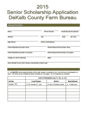 Fillable Online Dekalbfarmbureau Statement Of Purpose Who Is Eligible