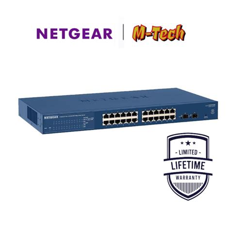 Netgear GS724TP 24 Port Gigabit Ethernet PoE Smart Switch With 2 SFP