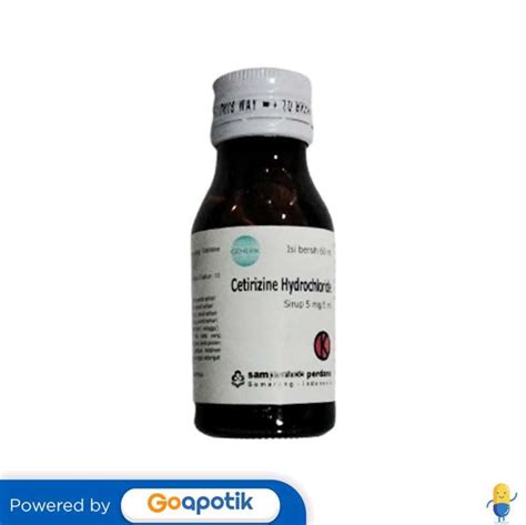 Jual Cetirizine Sampharindo 5 Mg5 Ml Syrup 60 Ml Di Seller Apotek