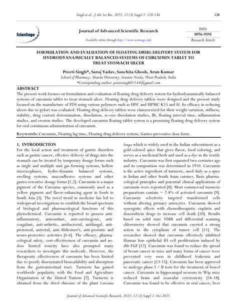 PDF FORMULATION AND EVALUATION OF FLOATING DRUG DELIVERY SYSTEM FOR