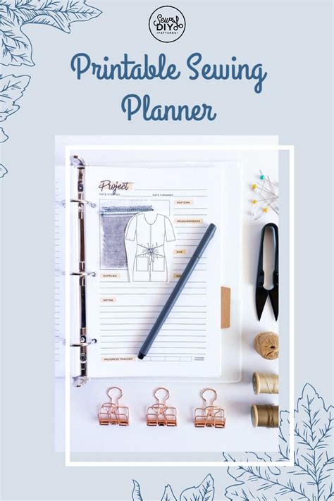 Printable Sewing Planner Pdf Download Design 002 — Sew Diy Planner