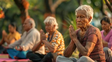 Premium Photo | Strength old people yoga