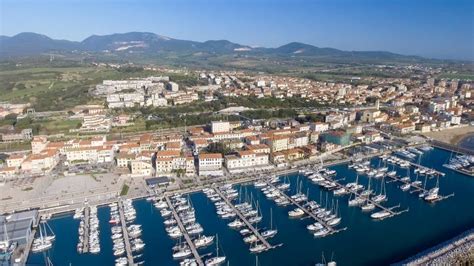 San Vincenzo, Italy. City As Seen from the Air Stock Photo - Image of ...