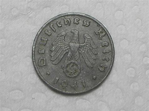 Alemanha 1 Reichspfennig 1941 D Munich Swastika Zinco Box19