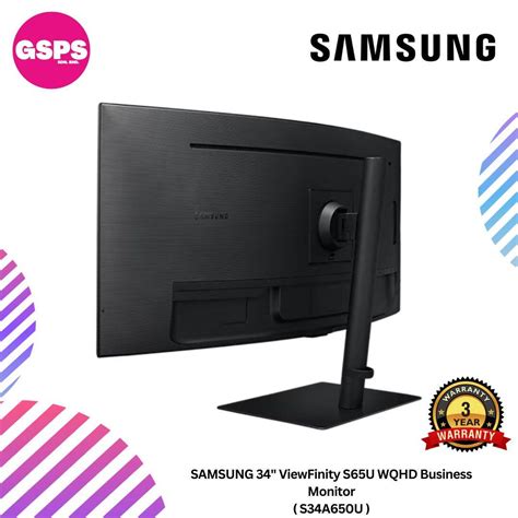 SAMSUNG 34 ViewFinity S65U WQHD Business Monitor S34A650U GS