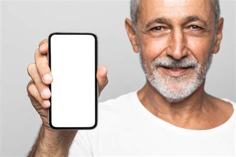 Premium Photo Close Up Man Holding Smartphone