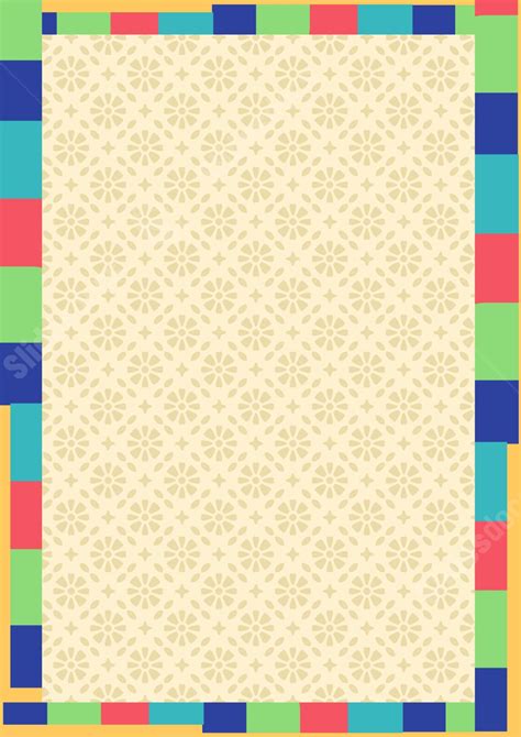 Colorful Collage Of Korean Traditional Patterns Page Border Background