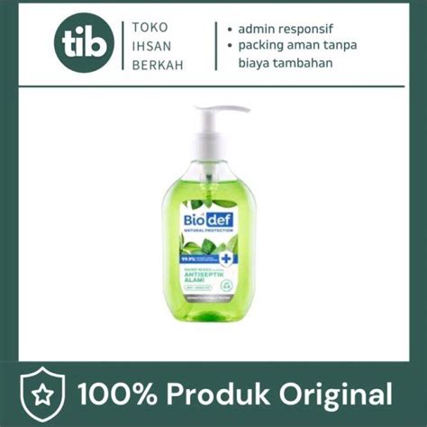 Biodef Natural Protection Mint Green Tea Hand Wash Botol 250 Ml