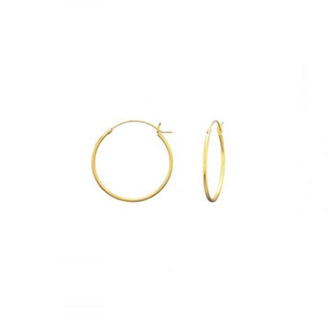 Bijoutheek Plain Hoop Oorringen Goud 8mm Bol