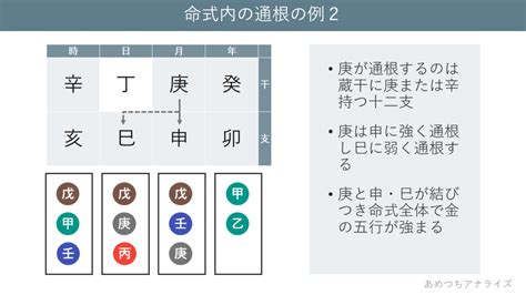 【図解四柱推命】十干と十二支の通根 あめつちアナライズ