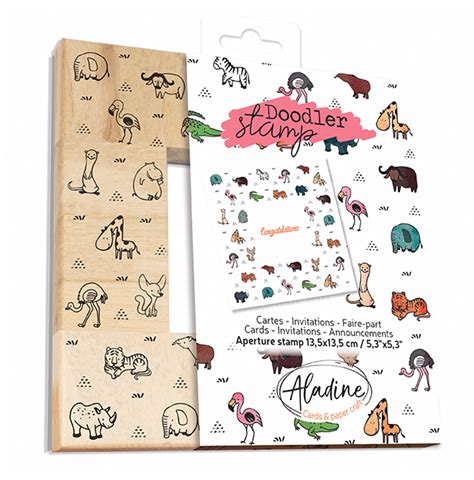 Doodler Stamp Animaux Bois Aladine Le Diy Enfin Accessible