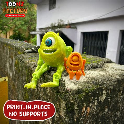 Flexi Print In Place Mike Wazowski Articulado Edream Makers