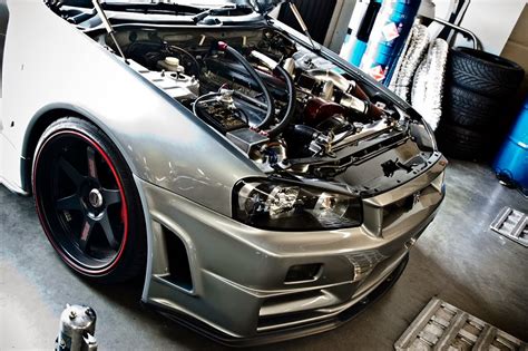 Modified Cars Twin Turbo 1000hp Skyline R34