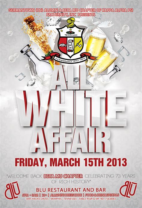 Kappa Alpha Psi All White Affair Flyer Design