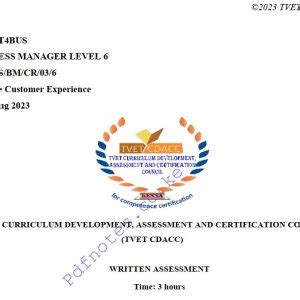 Manage Customer Experience Level Past Assessment Papers Archives