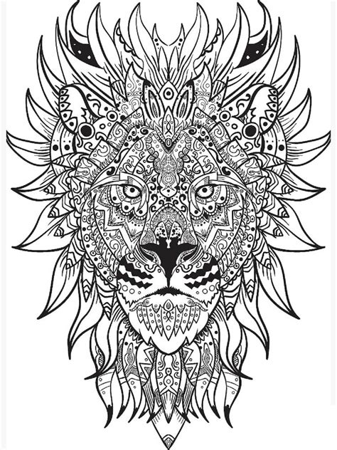 Mandala Lion Coloring Page - Sheet 11 - Download, Print Now!