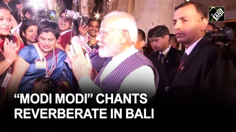 Pm Modi Gets Rousing Reception On Arrival In Bali Youtube