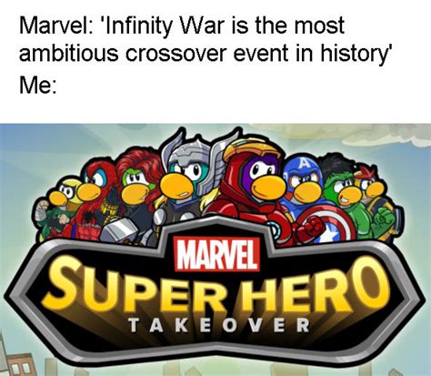 Club Penguin - Avengers Infinity War Meme by SuperMarioFan65 on DeviantArt