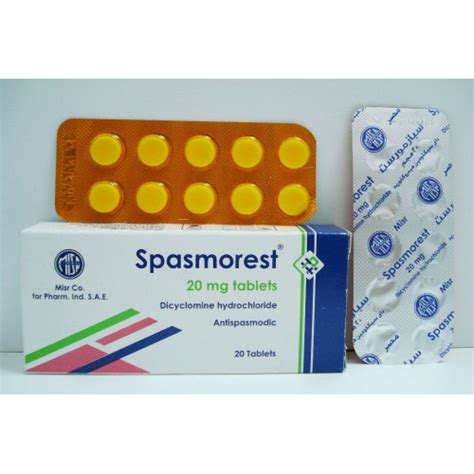 Spasmorest 20mg Tablets Rosheta United Arab Emirates