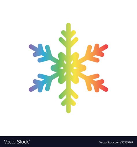 Lgbtq Rainbow Color Beautiful Snowflake Royalty Free Vector