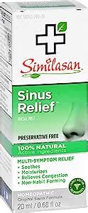 Amazon Similasan Sinus Relief Nasal Mist Oz Pack Of