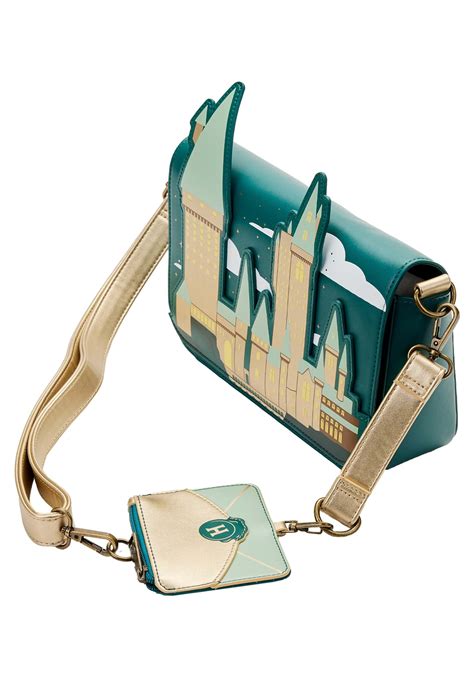 Loungefly Harry Potter Golden Hogwarts Crossbody Purse