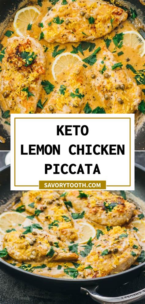 Keto Lemon Chicken Piccata With Capers Savory Tooth