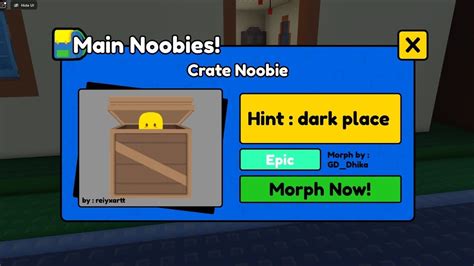 How To Get Crate Noobie In Find The Noobies Morphs Roblox 2024 YouTube