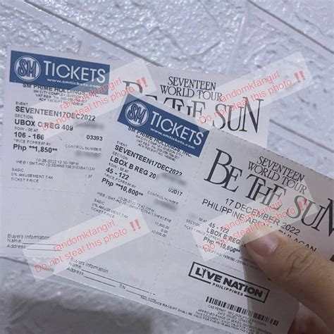 Seventeen Svt Bets Be The Sun In Bulacan Lbb Reg And Ubc Tickets