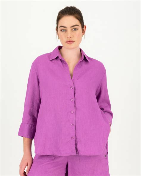 Women’s Maya Linen Shirt | Old Khaki