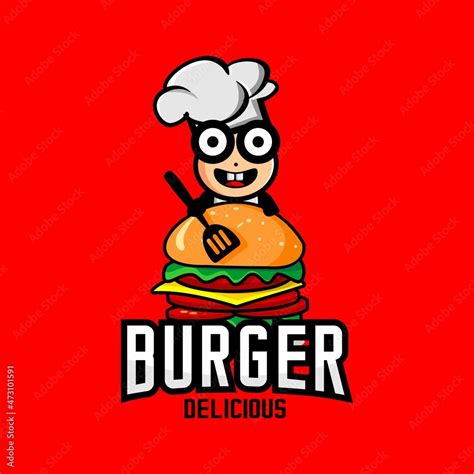 hamburger logo, cafe and restaurant logo, template Stock Vector | Adobe ...