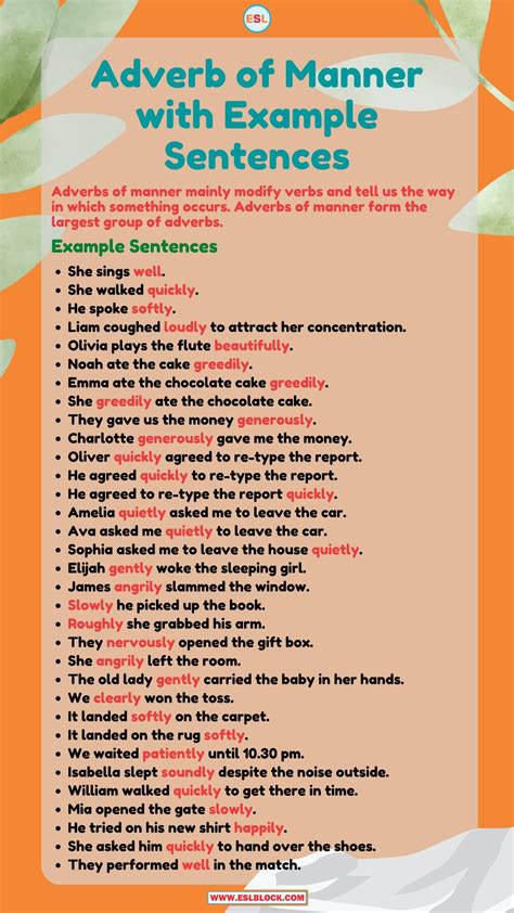 Adverbs Of Manner Definition Rules Examples Esl