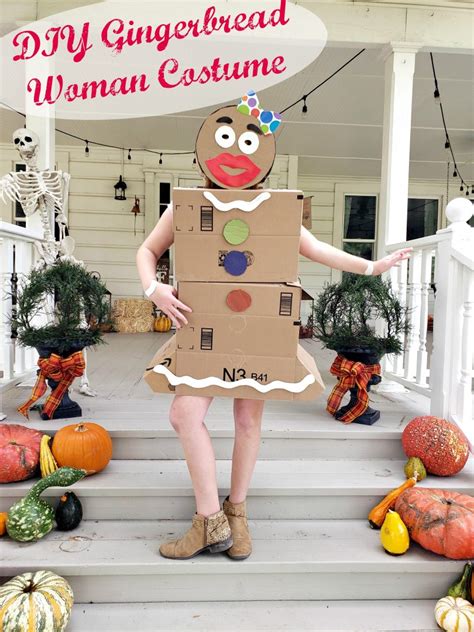 Diy Gingerbread Woman Costume From Boxes Clever Housewife