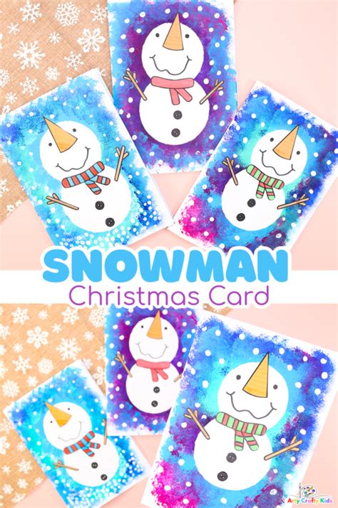 Snowman Christmas Card - Arty Crafty Kids