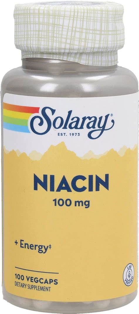 Niacina en Cápsulas 100 cápsulas vegetales Solaray VitalAbo Tienda