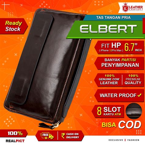 Jual Leather Concept Tas Tangan Pria Kulit Sapi Asli Elbert By