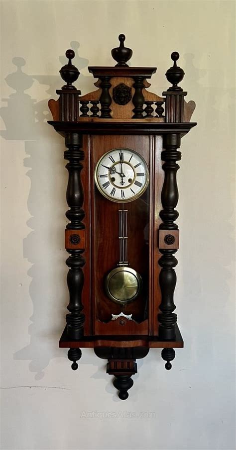 Antiques Atlas Large Victorian Carved Walnut Vienna Wall Clock