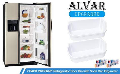 Amazon 2 PACK UPGRADED 240356401 Refrigerator Door Bin