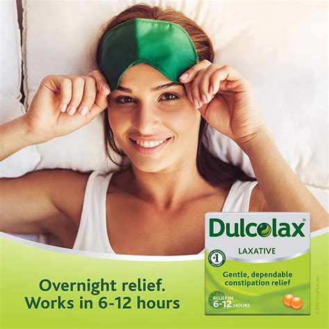 Dulcolax 100 Count Gentle Overnight Laxative Tablets Bisacodyl 5mg For Constipation Relief