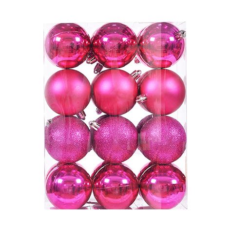 24pcs Christmas Balls Ornaments For Xmas Christmas Tree 3 Style