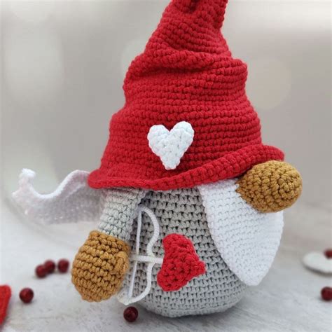 Crochet Pattern Valentine Cupid Gnome Crochet Gnome Amigurumi Pattern