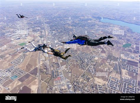 Skydivers Jumping Out Of Planes Stock Photo Alamy