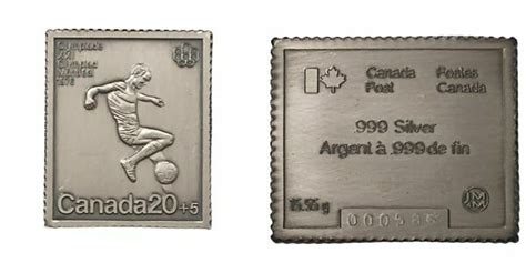 Timbre De Cents Xxie Olympiade De Montr Al Soccer Canada