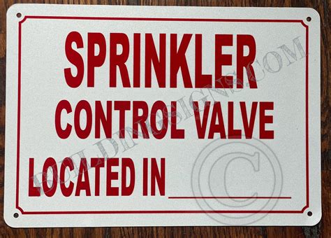 Sprinkler Control Valve Located Inside Sign Aluminum Signs 7x10 Hpd Signs The Official Store