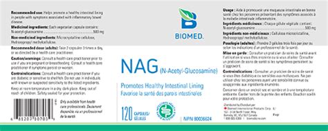 Nag N Acetyl Glucosamine 120 Capsules Biomed