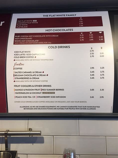 Menu At Costa Coffee Cafe Carterton Burford Rd