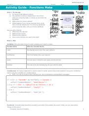 Activity Guide Functions Make Unit Lesson Docx Unit